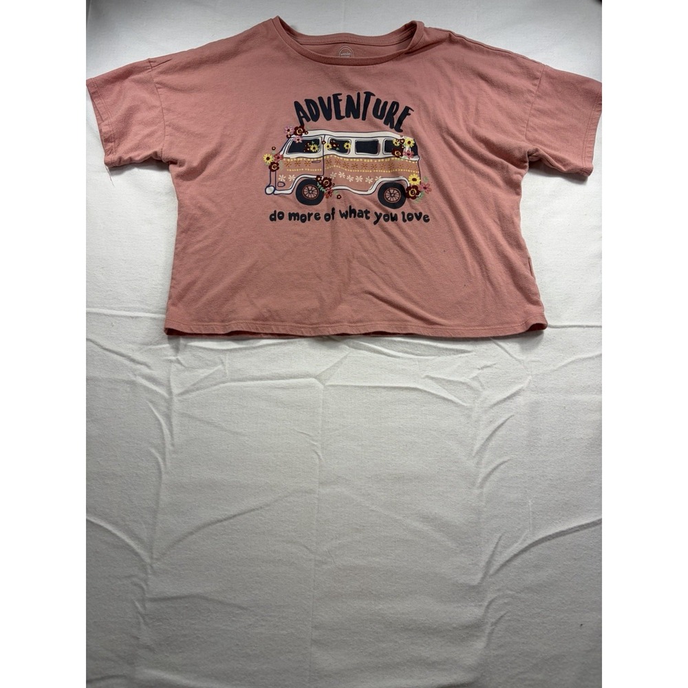 Wonder Nation Girls Size XL (14-16) T-Shirt Pink Adventure